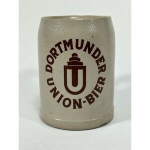 Vintage Dortmunder Union-Bier ‎ 0.5 Liter Stoneware Mug 5" Tall